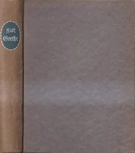 Buch: Goethe aus näherem persönlichen Umgange dargestellt. Johannes Falk, 1911