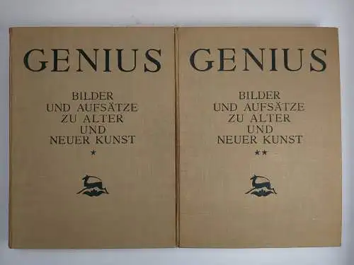 Genius. Bilder und Aufsätze zu Alter und neuer Kunst, Heise. 2 Bände, 1920