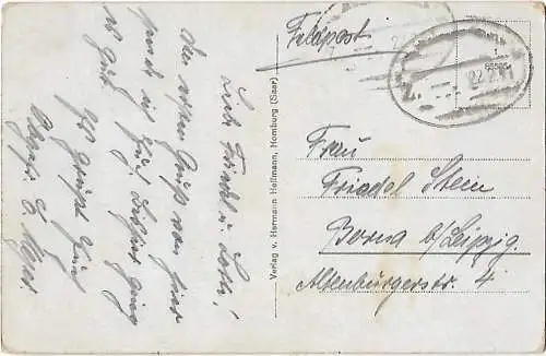 AK Gruss aus Homburg. Befreiungsplatz. Gesamtansicht. ca. 1914, Postkarte