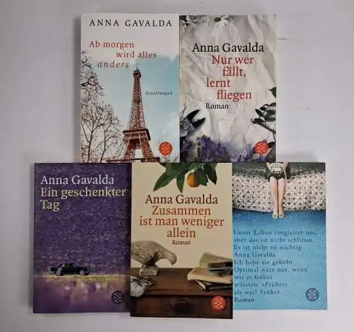 5 Bücher Anna Gavalda: Ich habe sie geliebt; Nur wer fällt, lernt fliegen ...