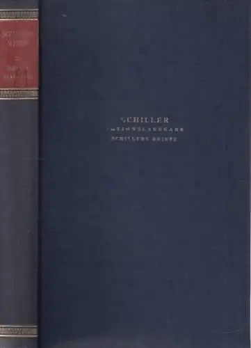 Buch: Schillers Werke. Nationalausgabe. Siebenundzwanzigster Band, Schulz. 1958