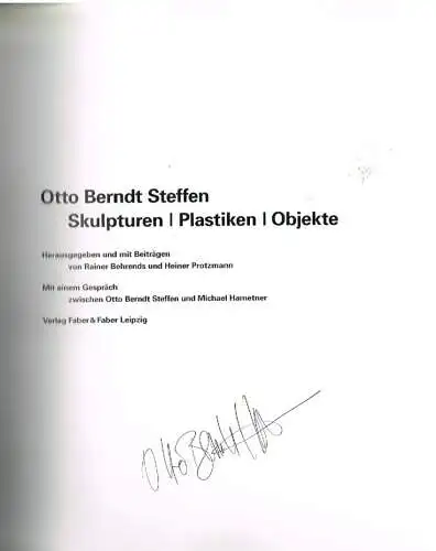 Buch: Otto Berndt Steffen. Skulpturen. Plastiken. Objekte, Steffen, Otto Berndt