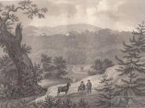 Heiliger Kreutzberg & Kloster in der Rhön. aus Meyers Universum, Stahlstich