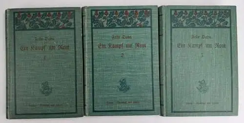 Buch: Ein Kampf um Rom, Roman, Dahn, Felix. 3 Bände, 1907, Breitkopf & Härtel