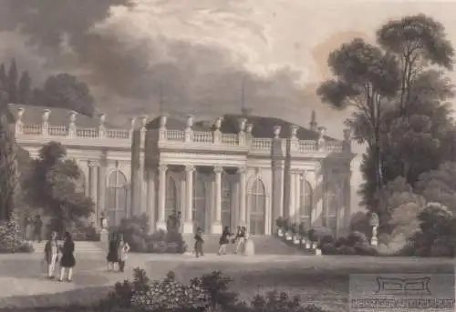 Schloss Neuilly bei Paris. aus Meyers Universum, Stahlstich. Kunstgrafik, 1850