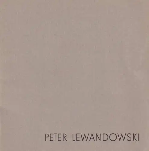 Buch: Peter Lewandowski, Zeichnungen, Plastik, 1987, VBK - DDR, gebraucht, gut