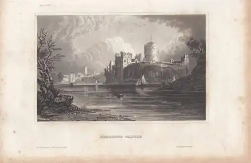 Pembroke-Castle. aus Meyers Universum, Stahlstich. Kunstgrafik, 1850