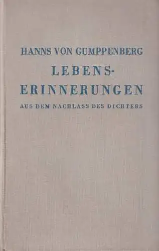 Buch: Lebenserinnerungen, Gumppenberg, Hanns von, 1929, Eigenbrödler-Verlag