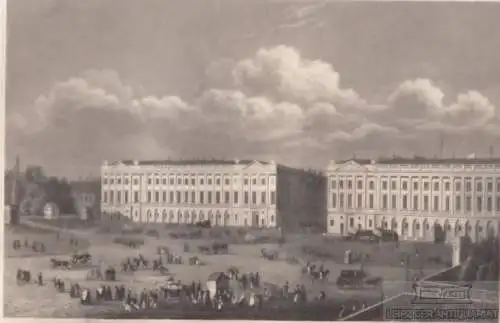 Place Louis XVI in Paris. aus Meyers Universum, Stahlstich. Kunstgrafik, 1850
