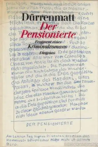 Buch: Der Pensionierte, Dürrenmatt, Friedrich. 1995, Diogenes Verlag