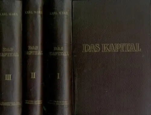 Buch: Das Kapital, Marx, Karl. 3 Bände, 1951, Dietz Verlag, gebraucht, gut