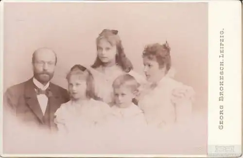 Fotografie Brokesch, Leipzig - Portrait bürgerliche Familie, Fotografie. 1898