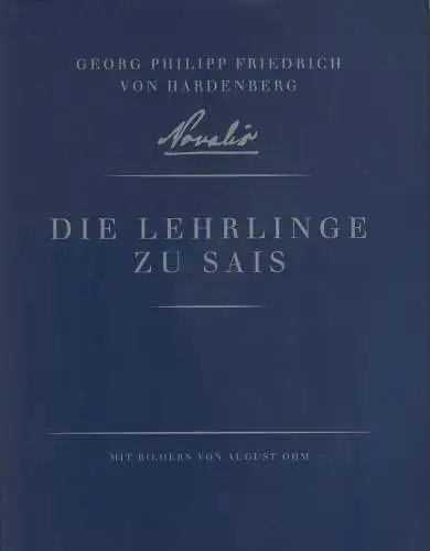 Buch: Die Lehrlinge zu Sais, Novalis, 1998, gebraucht, akzeptabel
