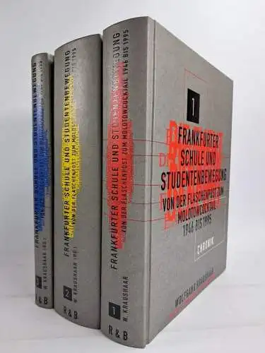 Buch: Frankfurter Schule und Studentenbewegung 1-3, W. Kraushaar, 1998, Rogner