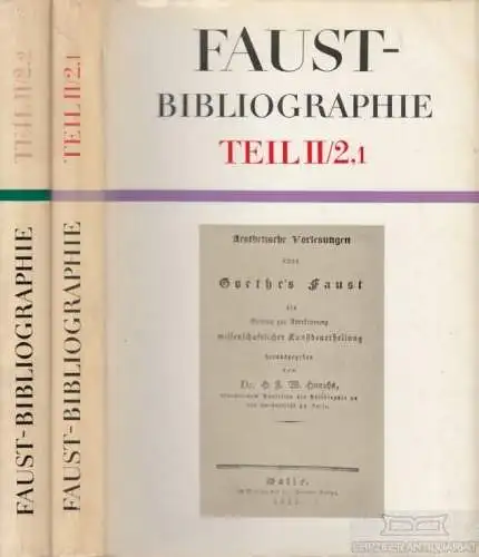 Buch: Faust-Bibliographie, Henning, Hans. 2 Bände, 1970, Aufbau Verlag