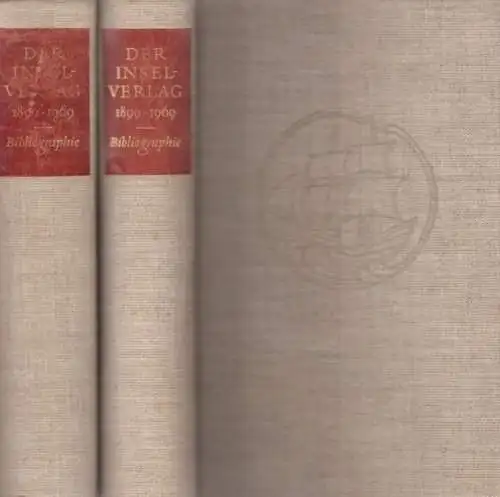 Buch: Der Insel-Verlag. 2 Bände, Sarkowski, Heinz. 2 Bände, 1970, Insel-Ve 54898