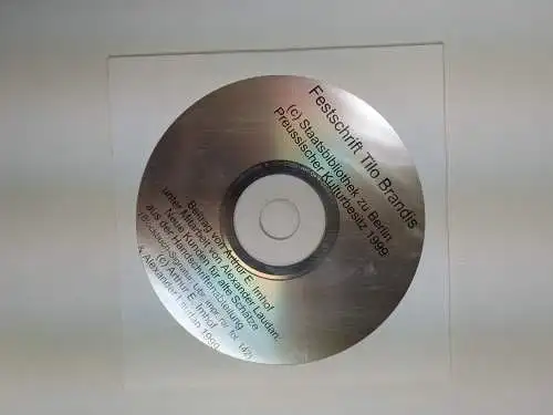 Buch: Scrinium Berolinense, Tilo Brandis zum 65. Geburtstag, 2 Bände mit CD-ROM