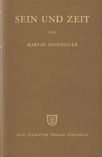 Buch: Sein und Zeit, Heidegger, Martin, 1993, Max Niemeyer Verlag