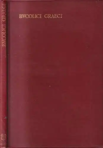 Buch: Bucolici Graeci, Ulrich von Wilamowitz-Moellendorff, 1905, Clarendon Press