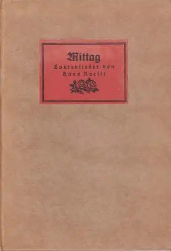Buch: Mittag, Lautenlieder, Roelli, Hans, Orell Füßli Verlag, gebraucht, gut