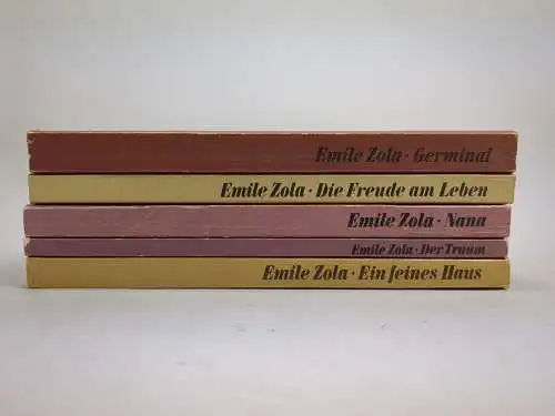 5 Bücher Emile Zola. Die Rougon-Macquart, Rütten & Loening, Germinal, Nana, Haus