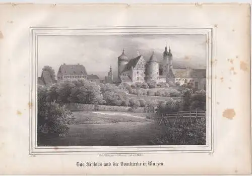 Lithografie:Das Schloss und die Domkirche in..., Eduard Pietzsch,  1836, Saxonia