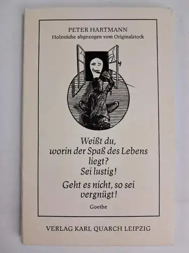 Mappe mit 5 Karten: Peter Hartmann - Holzstiche abgezogen vom Originalstock