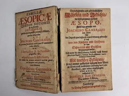 Buch: Fabellae Aesopicae Quaedam ... Joachim Camerarius, Äsop, 1703, Liebezeit