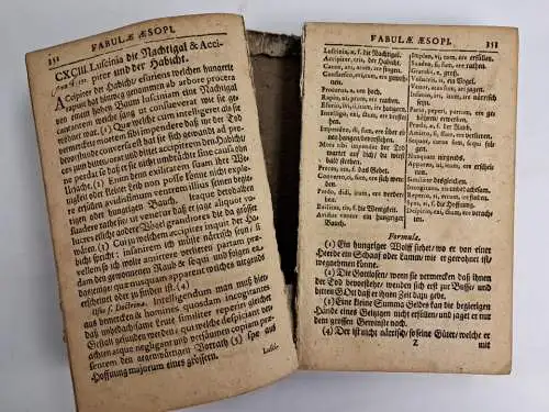 Buch: Fabellae Aesopicae Quaedam ... Joachim Camerarius, Äsop, 1703, Liebezeit