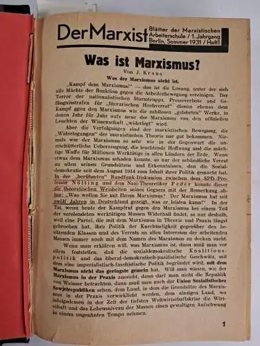 Buch: 2 Bände - Konvolut - Flugschriften - KPD -Zeitschriften RGO, SPD-kritisch