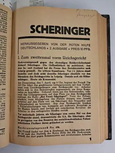 Buch: 2 Bände - Konvolut - Flugschriften - KPD -Zeitschriften RGO, SPD-kritisch