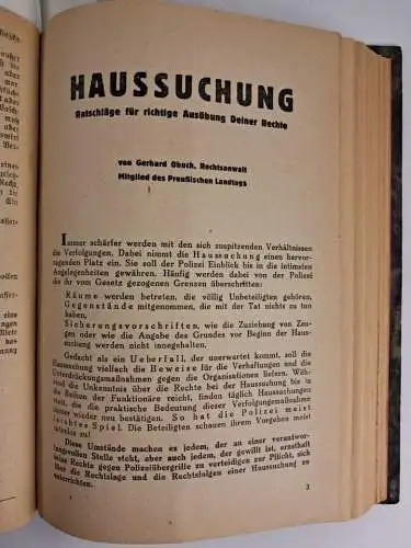 Buch: 2 Bände - Konvolut - Flugschriften - KPD -Zeitschriften RGO, SPD-kritisch