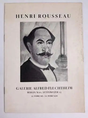 Heft: Henri Rousseau, Galerie Alfred Flechtheim, Berlin, 1926, Wilhelm Uhde