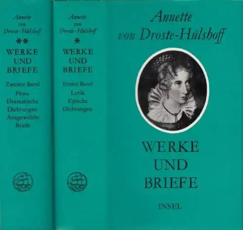 Buch: Werke und Briefe, Droste-Hülshoff, Annette. 2 Bände, 1976, Insel Verlag