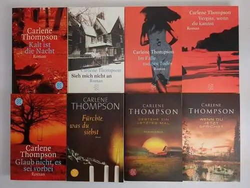 8 Bücher Carlene Thompson, Fischer Taschenbücher, Krimis,  Kalt, Nacht, Tod