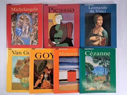 7 Bücher mini kunstführer Könemann: Michelangelo, Picasso, Goya, Cezanne, Vinci