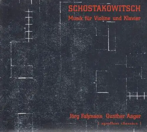 CD: Schostakowitsch, Musik Für Violine und Klavier, 2004, Faßmann, Anger