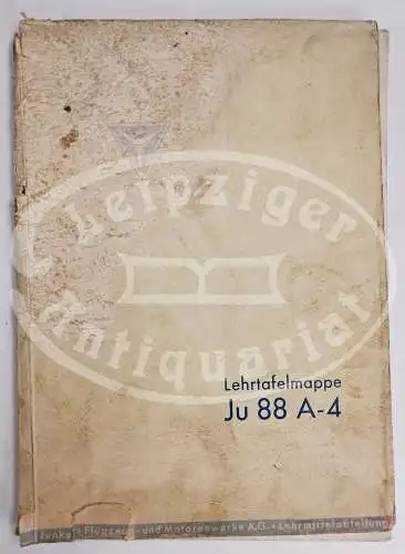 Buch: Lehrtafelmappe Ju 88 A-4, Junkers Flugzeug- und Motorenwerke, Dessau, 1940