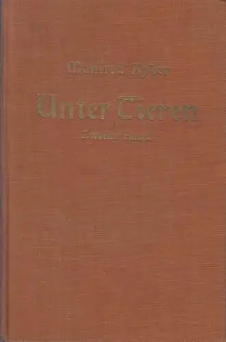 Buch: Unter Tieren. Zweiter Band. Kyber, Manfred, 1927, Walter Seifert Verlag