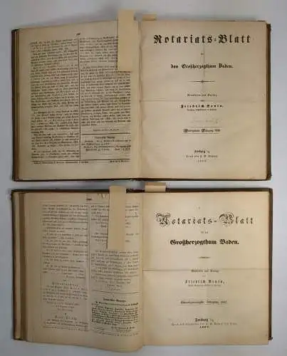 Notariats-Blatt für das Großherzogthum Baden, Sevin, Gerhardt, 3 Bände, 1857 ff.
