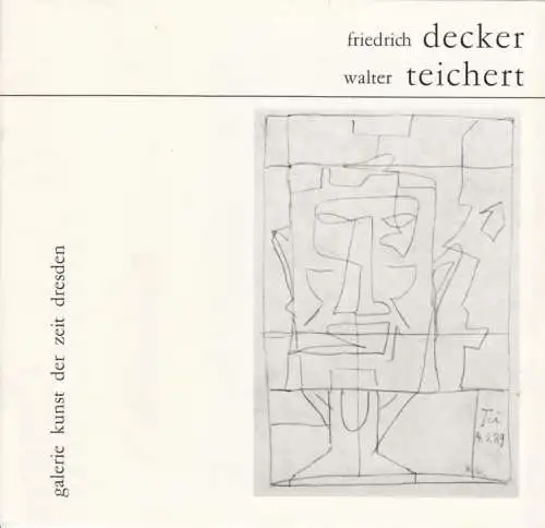 Buch: Friedrich Decker. Walter Teichert, Ziller, Gunter. 1989, gebraucht, gut