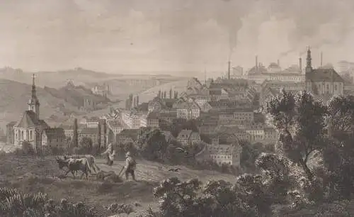 Grafik: Reichenbach, Sachsen, J. Richter, L. Rohbock, um 1850, Lange
