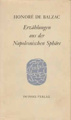 Buch: Erzählungen aus der Napoleonischen Sphäre, Balzac, Honore de. 1958