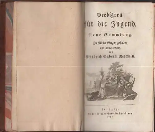 Buch: Predigten für die Jugend-Neue Sammlung, Resewitz, Fr. G., 1782, Weygand