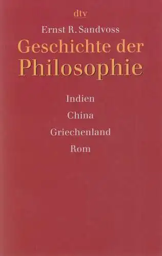 Buch: Geschichte der Philosophie. Sandvoss, 2001, Deutscher Taschenbuch Verlag