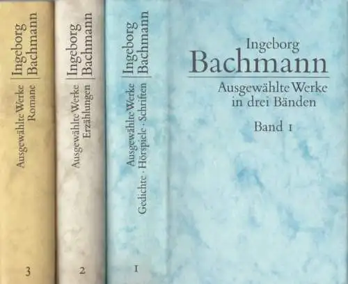 Buch: Ausgewählte Werke in drei Bänden, Bachmann, Ingeborg. 3 Bände, 1987