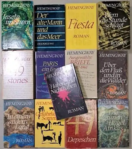 Buch: Ernest Hemingway - Werke in Einzelbänden, 13 Bände, Aufbau Verlag