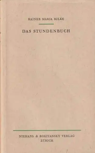 Buch: Das Studienbuch, Rilke, Rainer Maria, 1948, Niehans & Rokitansky Verlag