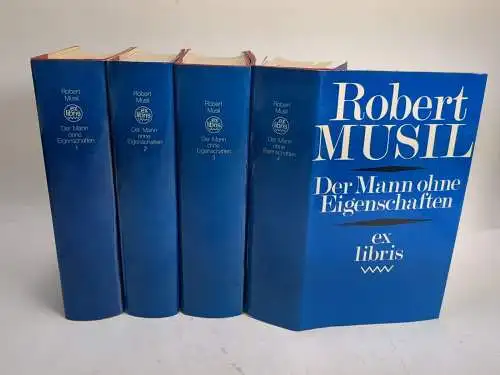 Buch: Der Mann ohne Eigenschaften, Musil, Robert. 4 Bände, ex libris, 1980