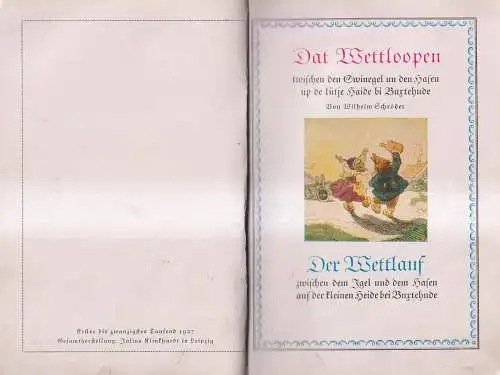 Buch: Swinegel - Der Wettlauf. Die Reiseabenteuer, 1927, Langewiesche-Brandt
